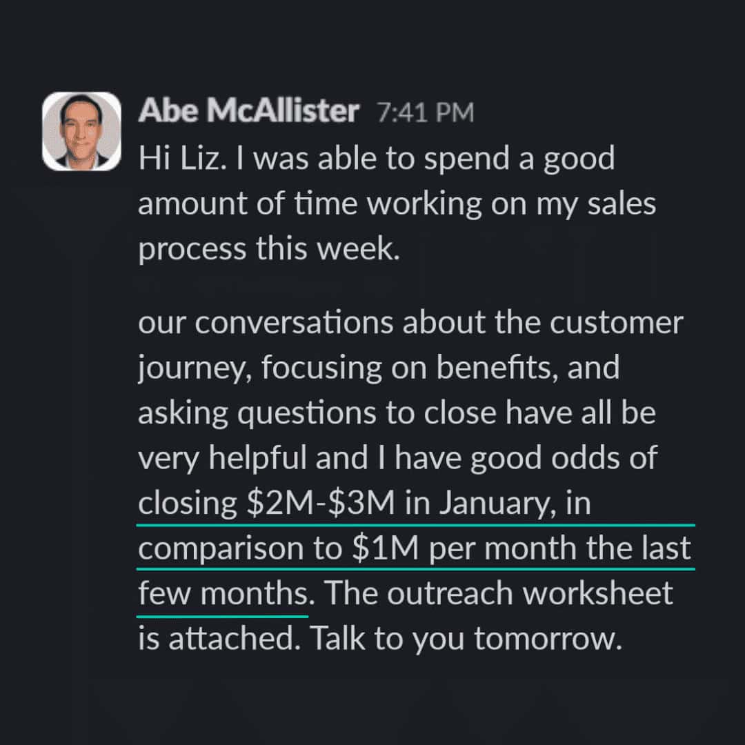 Progress training Abe